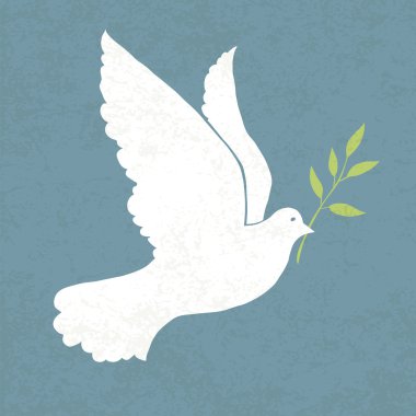Dove with olive branch. Vector illustration, EPS 10 clipart