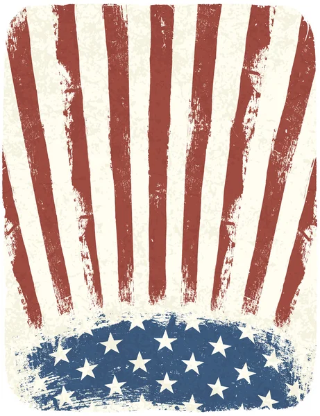 Cartaz patriótico americano. Estilo vintage pôster templ —  Vetores de Stock