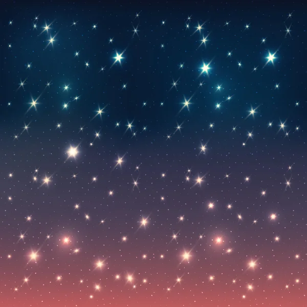 Gece gökyüzünde yıldızlar, eps10 ile — Stok Vektör