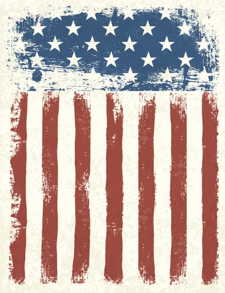 Grunge amerikanische Flagge Hintergrund. Vektorabbildung, EPS 10. — Stockvektor