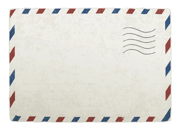 Винтажный почтовый конверт. Векторный шаблон для ваших проектов, EPS — стоковый вектор