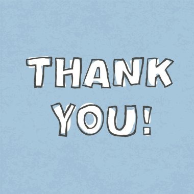 Thank you. Vector illustration, EPS 10 clipart