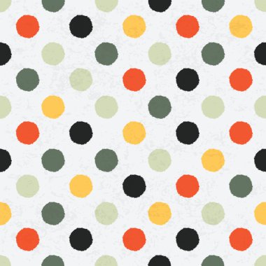 Seamless variegated polka dot pattern. Vector, EPS10 clipart