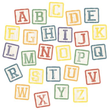 Baby blocks alphabet collection. Vector, EPS8 clipart