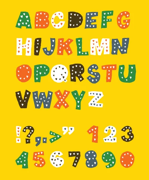 Grazioso alfabeto infantile. Vettore, EPS 8 — Vettoriale Stock