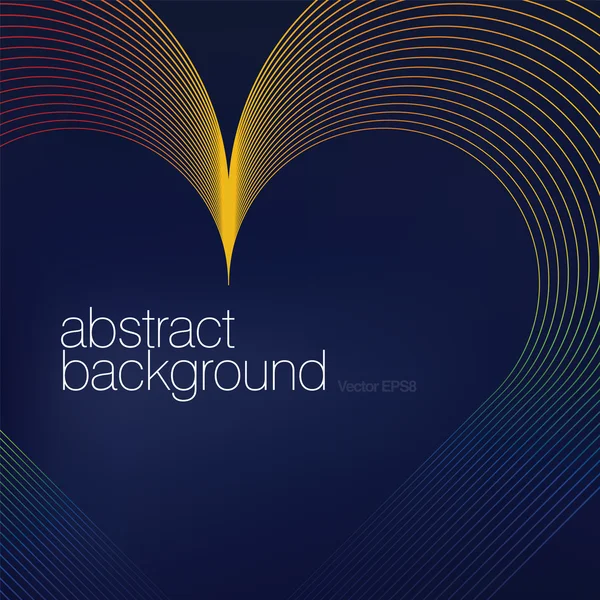 Kleurrijke hartvormige lijnen abstracte background.vector, eps8 — Stockvector