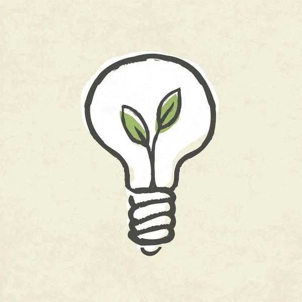 Conceito de ecologia de lâmpadas. Ilustração vetorial, EPS10 — Vetor de Stock
