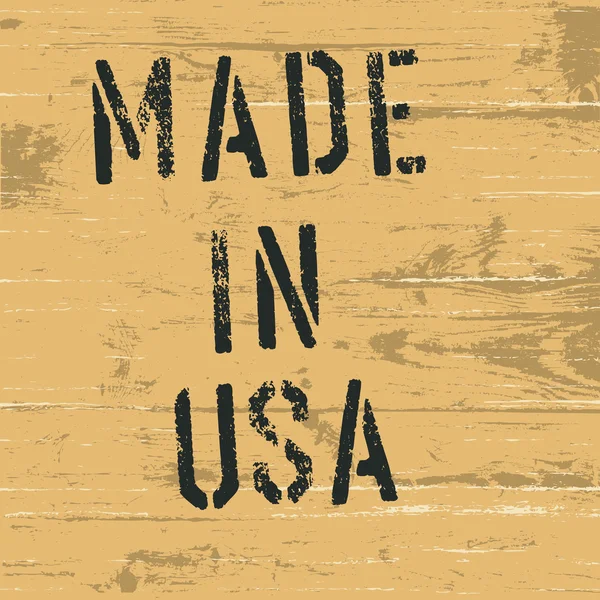 Vintage western styled sign "Made in USA". Vector, EPS8 — Stock Vector