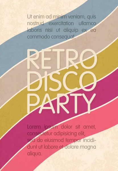 Retro disko partisi. Soyut uçucu tasarım şablonu, vektör, EPS10 — Stok Vektör