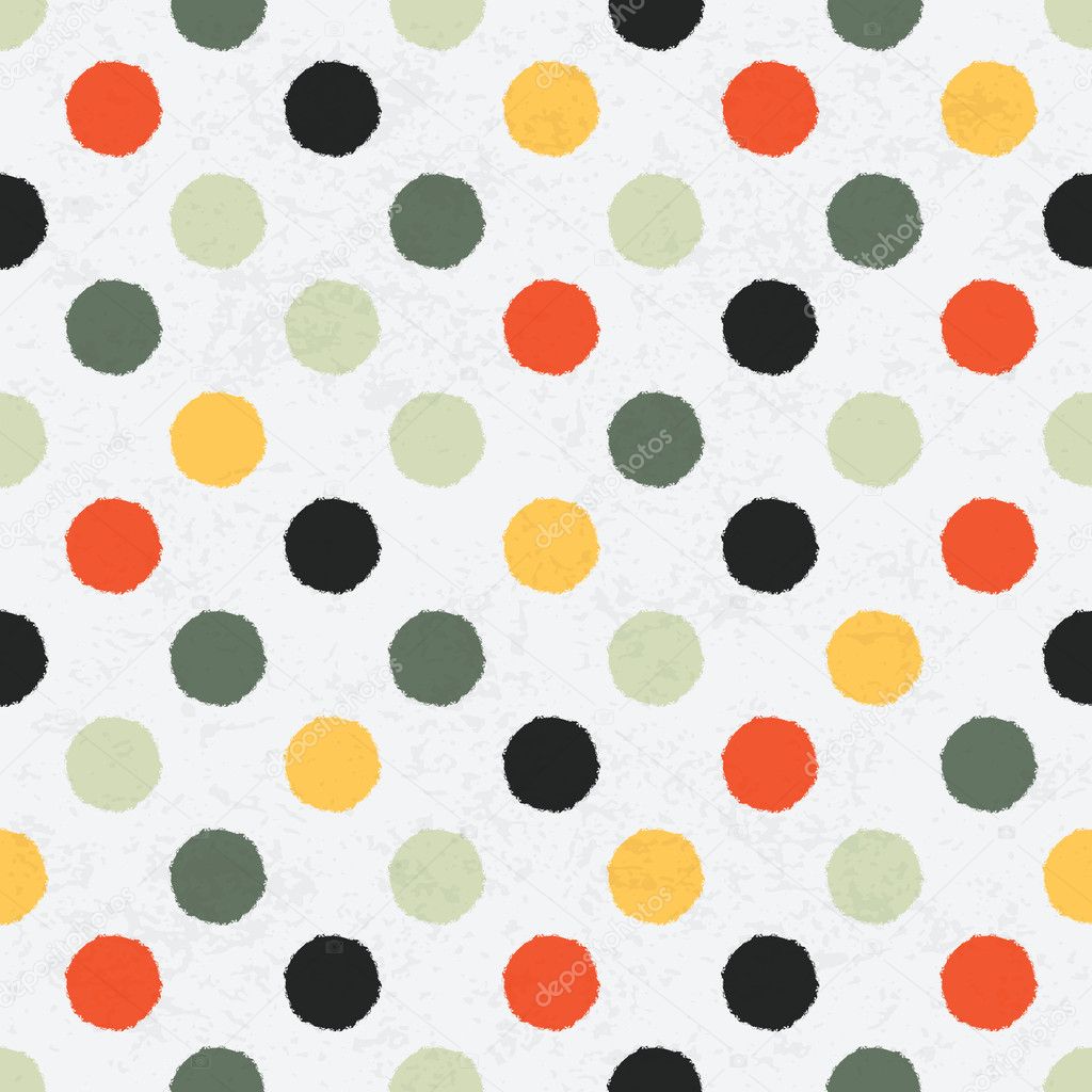 Seamless variegated polka dot pattern. Vector, EPS10