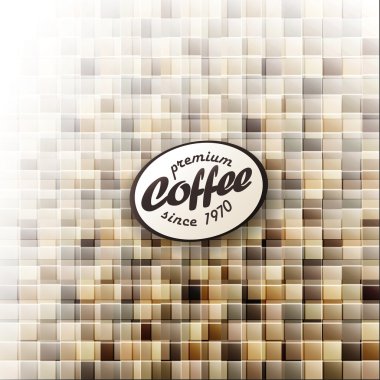 Coffee themed abstract design template. Vector, EPS10 clipart