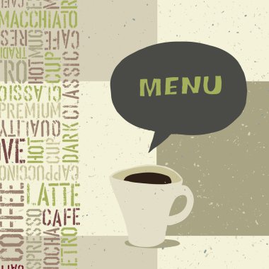 Coffeehouse menu template, vector, EPS8 clipart