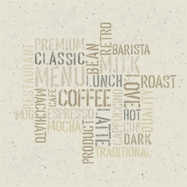 Coffee themed poster design template. Vector, EPS10 clipart