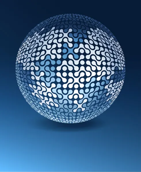 Concept de réseau Globe avec espace de copie. Illustration vectorielle, EPS1 — Image vectorielle
