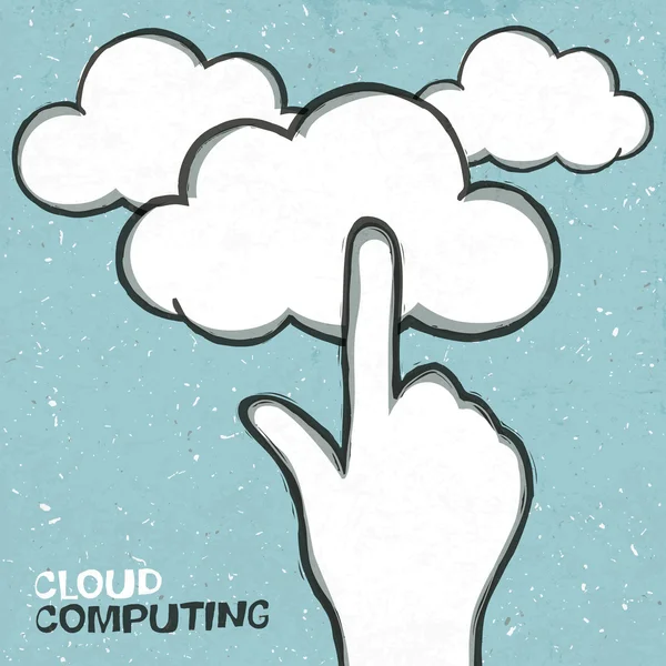 Illustrazione del concetto di cloud computing, EPS10 — Vettoriale Stock