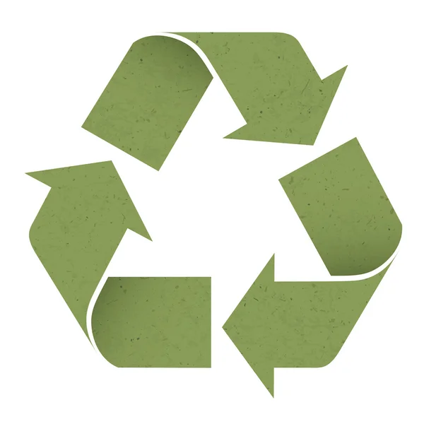 Símbolo de reutilización verde, aislado en blanco. Vector, EPS10 — Vector de stock