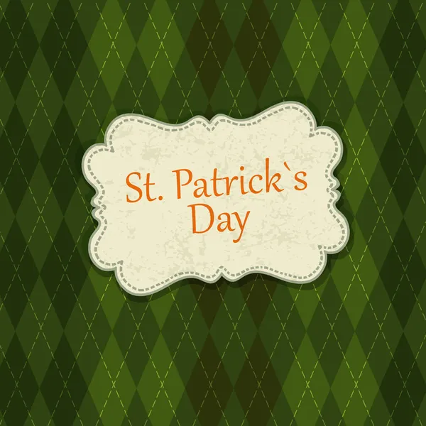 Saint Patrick's Day Card Design Template. Vector, EPS10 — Stock Vector