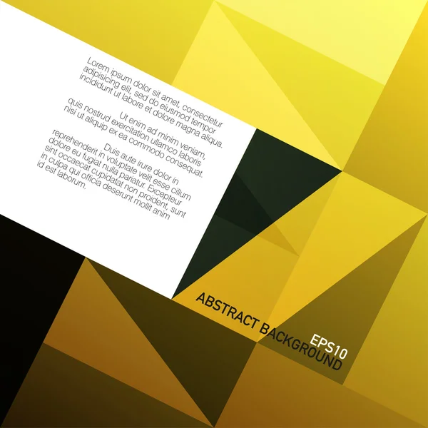 Triangoli dorati sfondo con spazio per il testo. Vettore, EPS10 — Vettoriale Stock