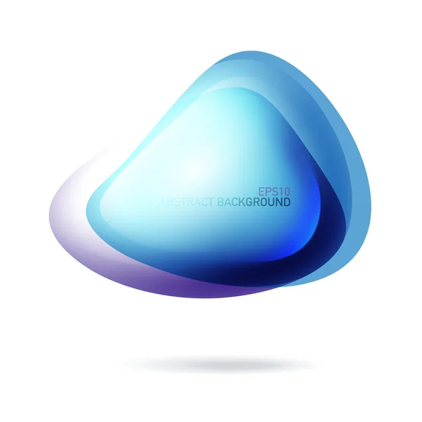 テキスト用のスペースを持つ青の抽象的な気泡形状。ベクトル イラスト — ストックベクタ