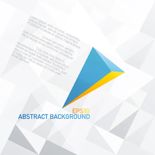 Blauer Pfeil mit orangenem Akzent. abstrakte Hintergrundgestaltung, Vecto — Stockvektor