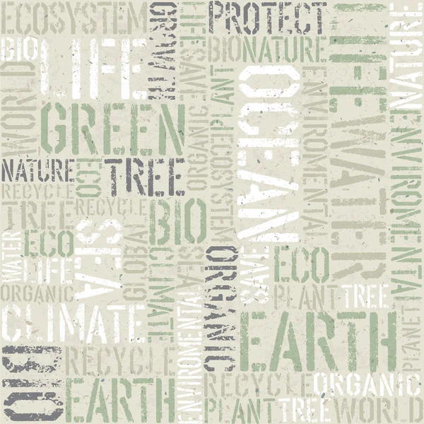 Écologie motif sans couture thème, vecteur, EPS10 — Image vectorielle