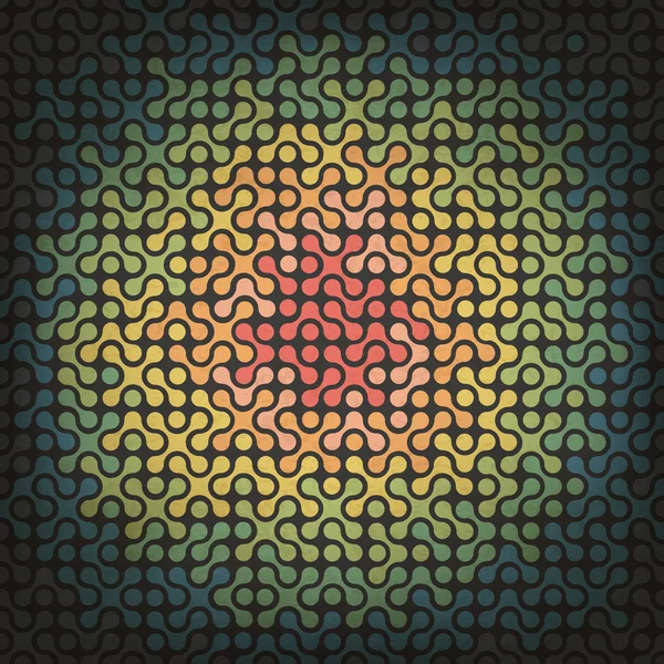 Résumé Fond mosaïque à partir de pièces jointes avec composition circulaire . — Image vectorielle