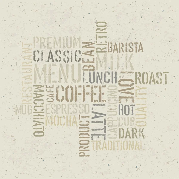 Kahve temalı poster tasarımı şablonu. Vektör, EPS10 — Stok Vektör