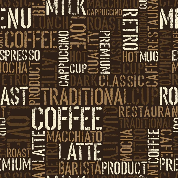 Modello esperienza caffè senza soluzione di continuità. Vettore, EPS8 . — Vettoriale Stock