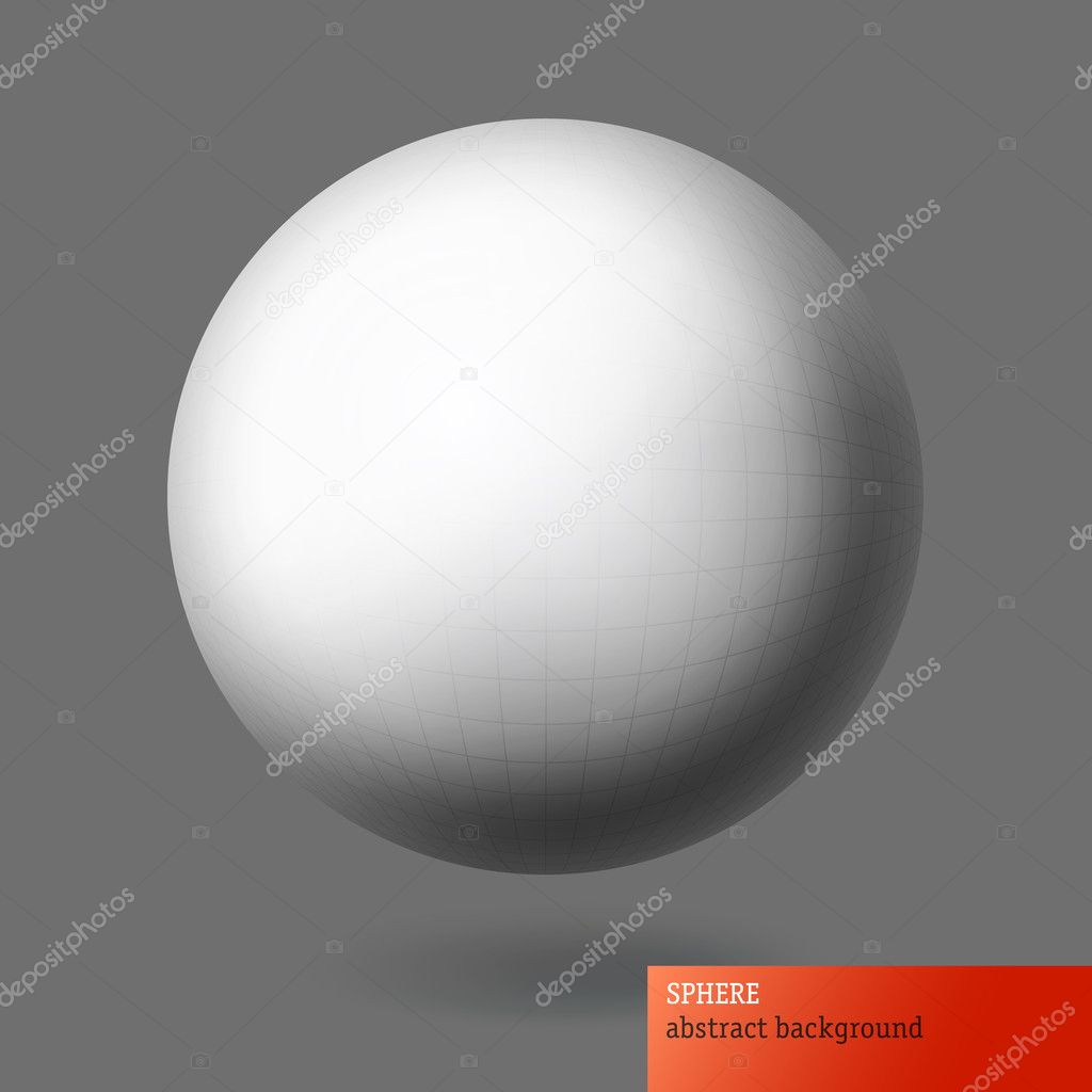 Sphere with wireframe grid surface. Abstract background, EPS10