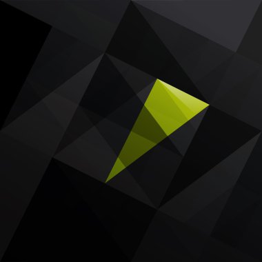 Abstract triangle black background. clipart