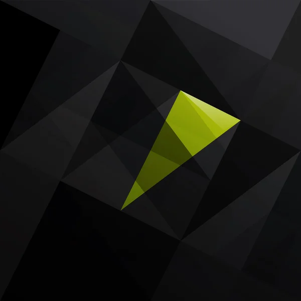 Fondo negro triángulo abstracto . — Vector de stock