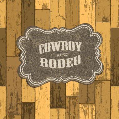 Wild west background on seamless wooden texture. Vector illustra clipart