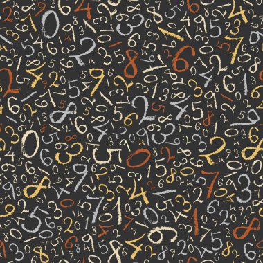 Abstract mathematics background. Color figures seamless pattern. clipart
