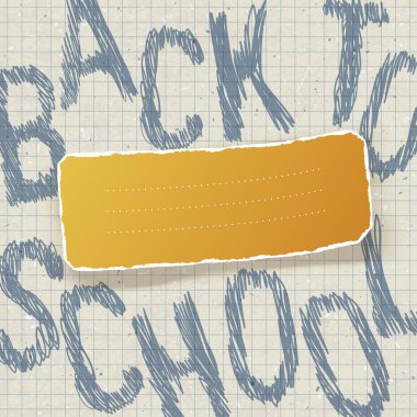 Back to school. Education themed abstract background, vector ill clipart