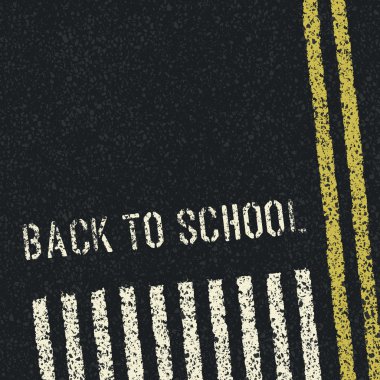 Back to school. Road safety concept. Vector, EPS8 clipart