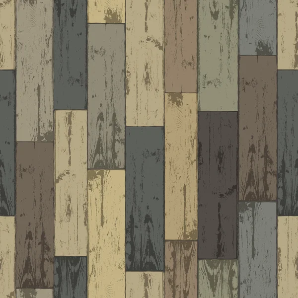 Tablones multicolores de madera. Patrón sin costura, ilustración vectorial — Vector de stock