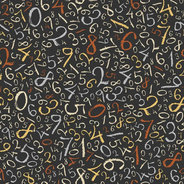 抽象的な数学の背景。色の数字のシームレスなパターン. — ストックベクタ