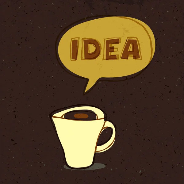 Kaffeetasse Idee vorhanden. Konzeptabbildung, Vektor, EPS10 — Stockvektor