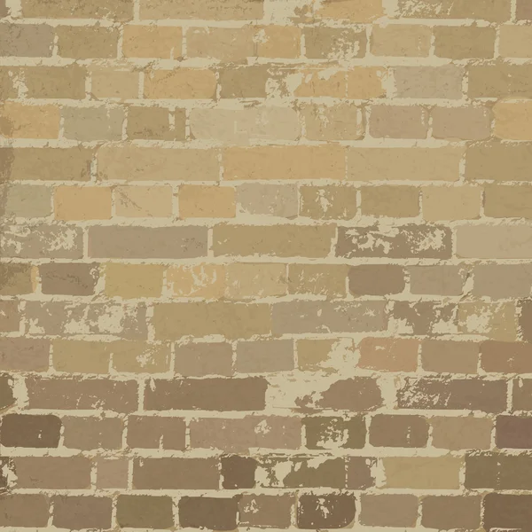 Textura de parede de tijolo bege. Vector, EPS10 — Vetor de Stock