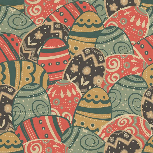 Patrón de huevos de Pascua sin costura. Vector, EPS10 — Archivo Imágenes Vectoriales