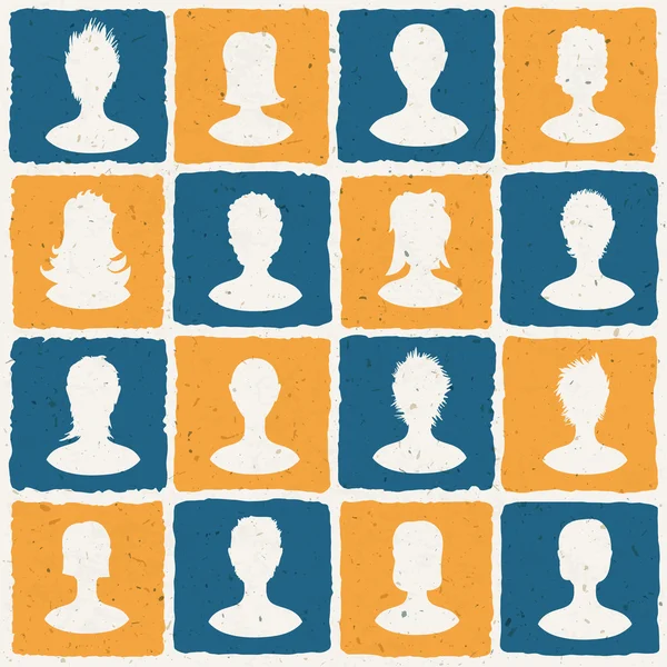 Portréty mnoha. ilustrace koncept sociální sítě. v — Stockový vektor