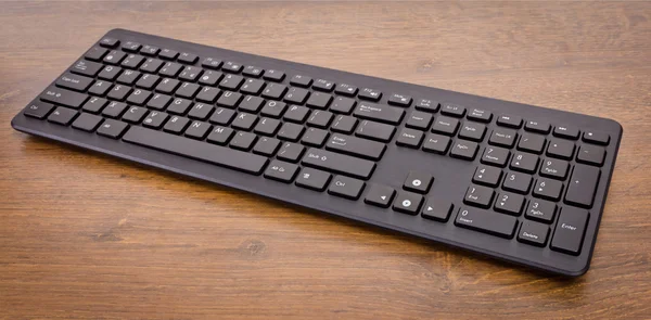 Tastatur med svarte knapper – stockfoto