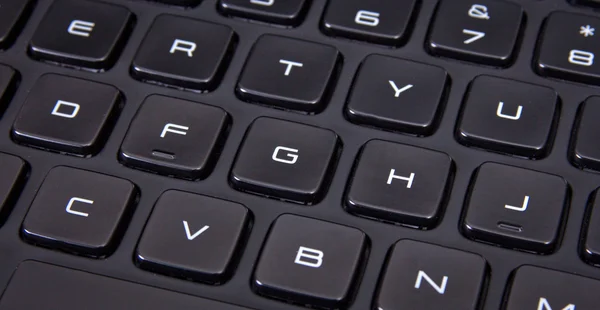 Клавиатура с черными кнопками — стоковое фото