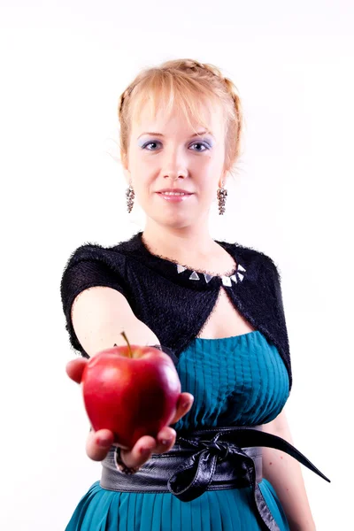 stock image Girl with red apple