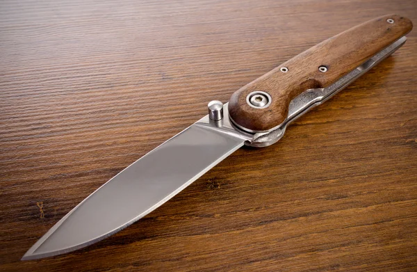 Cuchillo con pluma de madera —  Fotos de Stock