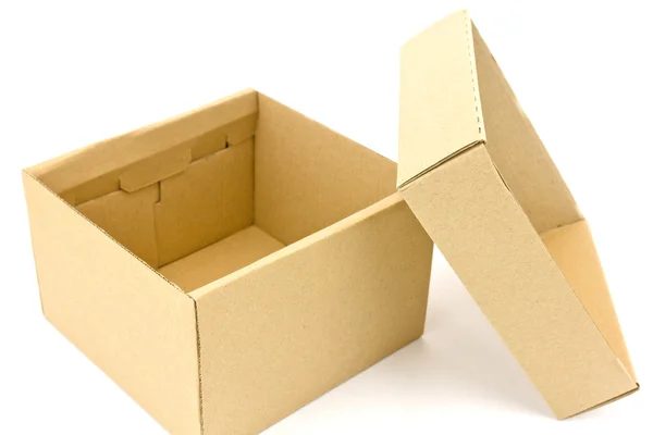 Caixa aberta de papelão — Fotografia de Stock