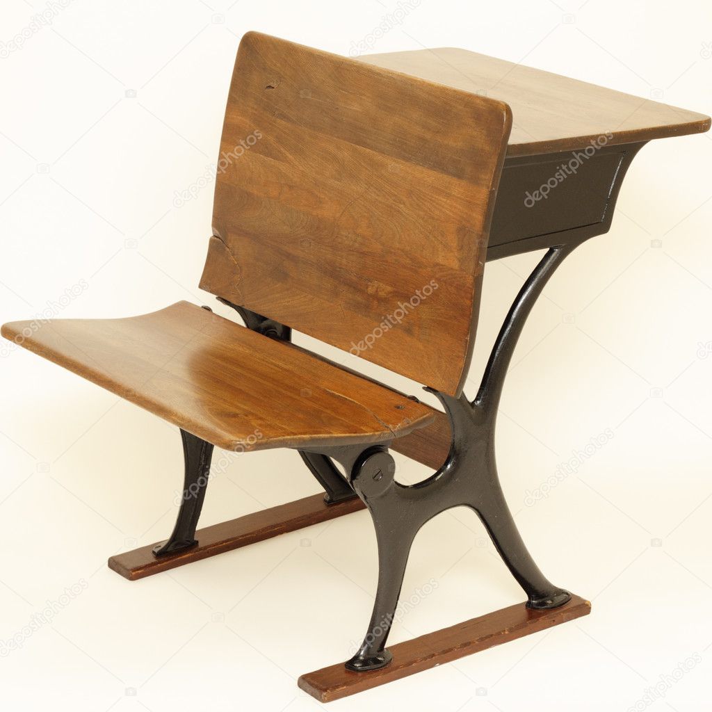 Antique School Chair and Desk