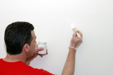 Man Painting Touch-up Paint clipart