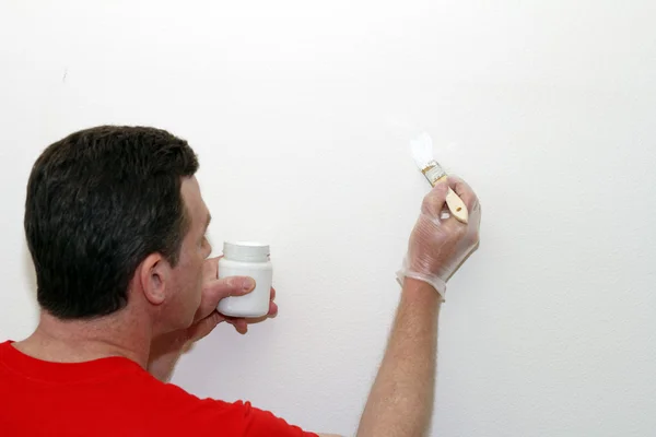 Man Painting Touch-up Paint — Stock Photo, Image