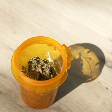 Open Medical Marijuana Bottle clipart